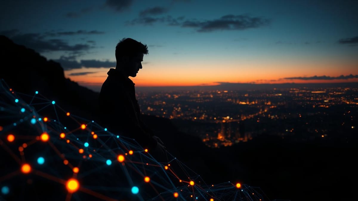 모자의 저녁: 빠르게 변하는 세상 속, 기술과 인간의 조화로운 밤