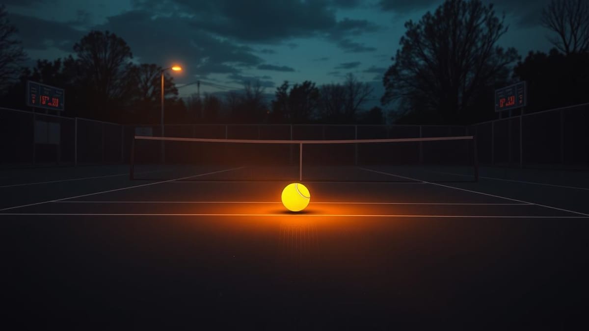 모자의 저녁: AI의 그림자 속에서, 테니스 코트 위의 열정과 행복을 찾아서