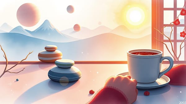 라떼의 아침: 세뱃돈과 컬링 돌, 설 연휴의 온기