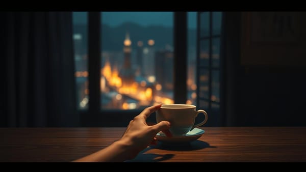 모자의 저녁: 출렁이는 세상 속, 마음의 온도를 지키는 밤